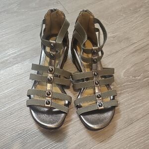 Croft & Barrow Metallic Strappy Sandals